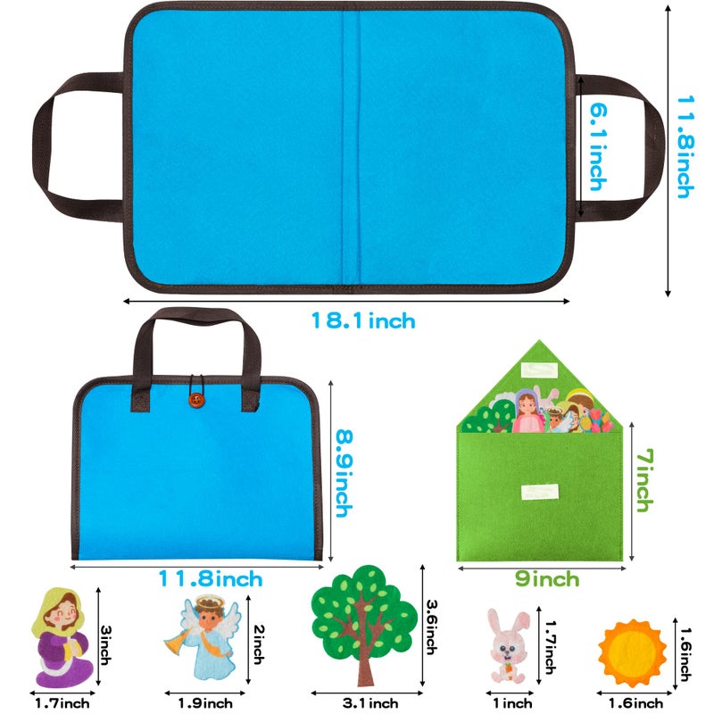 WATINC 28Pcs Easter He is Risen Portable Felt Story Board Jesus Resurrection Felt Storytelling Board Christian Stories Travel Board Preschool Early Learning Play Kit for Toddlers Kids - Image 2