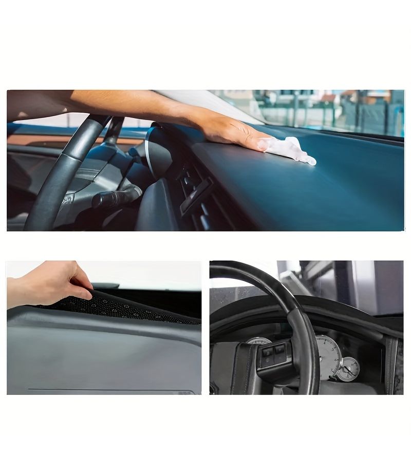 Black Left Hand Drive Dashboard Cover Pad for Hyundai Santa Fe 2012-2007 - Image 4