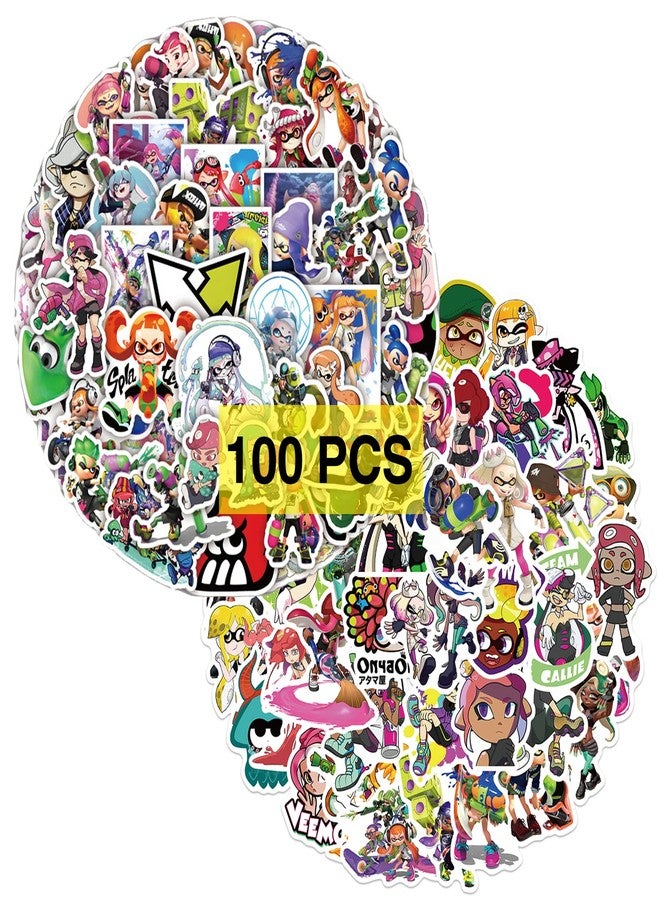 Pounchi Splash Game Stickers (100 Pcs) Cartoon Video Game PVC Sticker, Gifts for Laptop Water Bottle Skateboard Party Supplies Decorations Teens Kids - Image 1