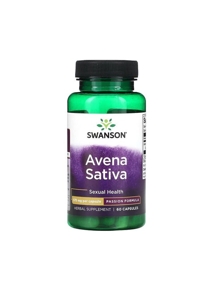 SWANSON Avena Sativa 575 Mg 60 Capsules
