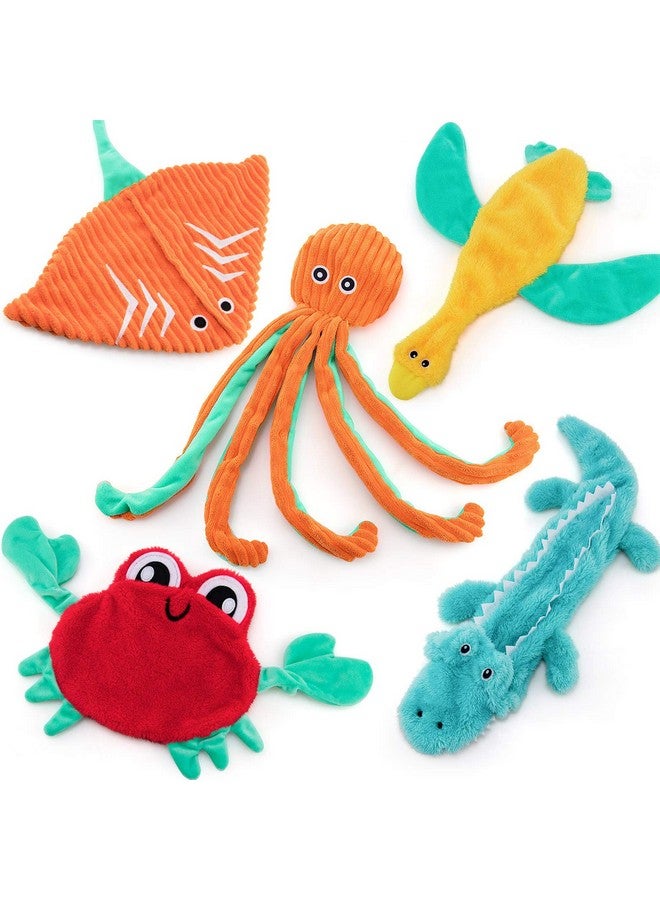 AWOOF Dog Toys No Stuffing, 5 Pack Dog Squeaky Toys Durable Dog Chew Toy Set For Puppy Small Medium Large Dog - Image 1