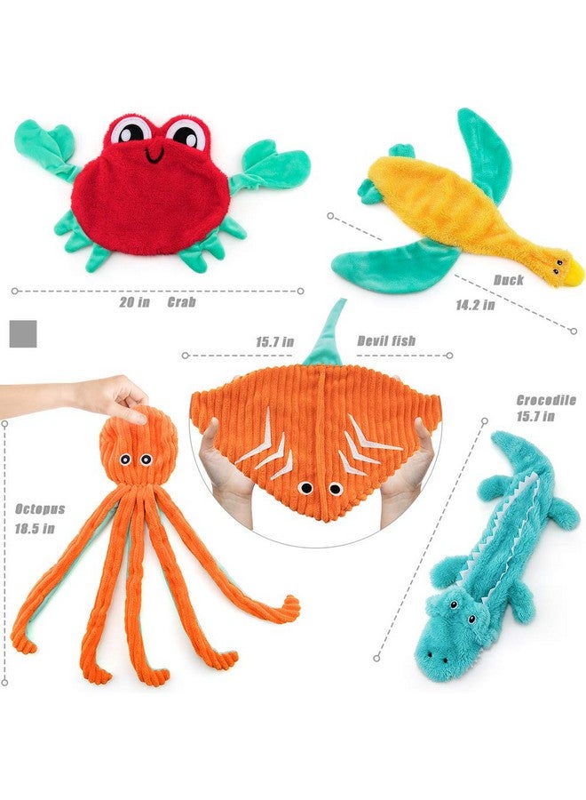 AWOOF Dog Toys No Stuffing, 5 Pack Dog Squeaky Toys Durable Dog Chew Toy Set For Puppy Small Medium Large Dog - Image 2
