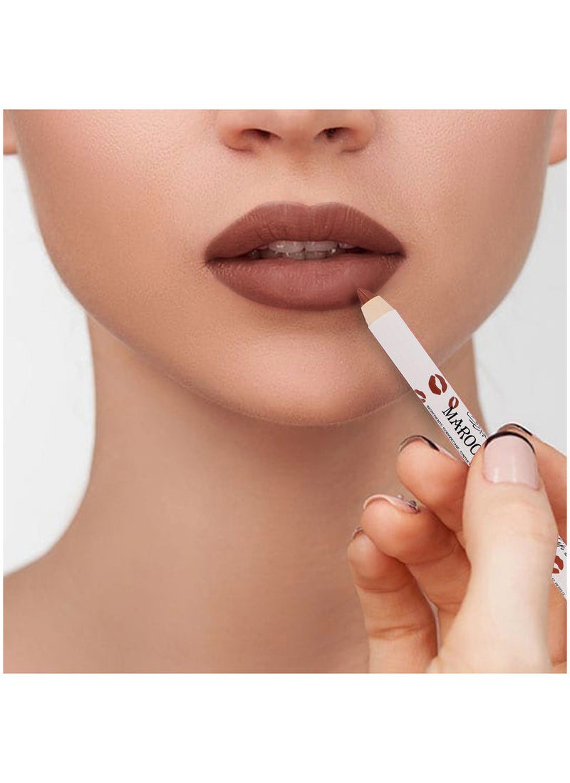 MAROOF قلم تحديد الشفاه غير اللامع القابل للسحب والمضاد للماء يدوم لمدة 24 ساعة من ماروف، 1.2 جرام - Image 2