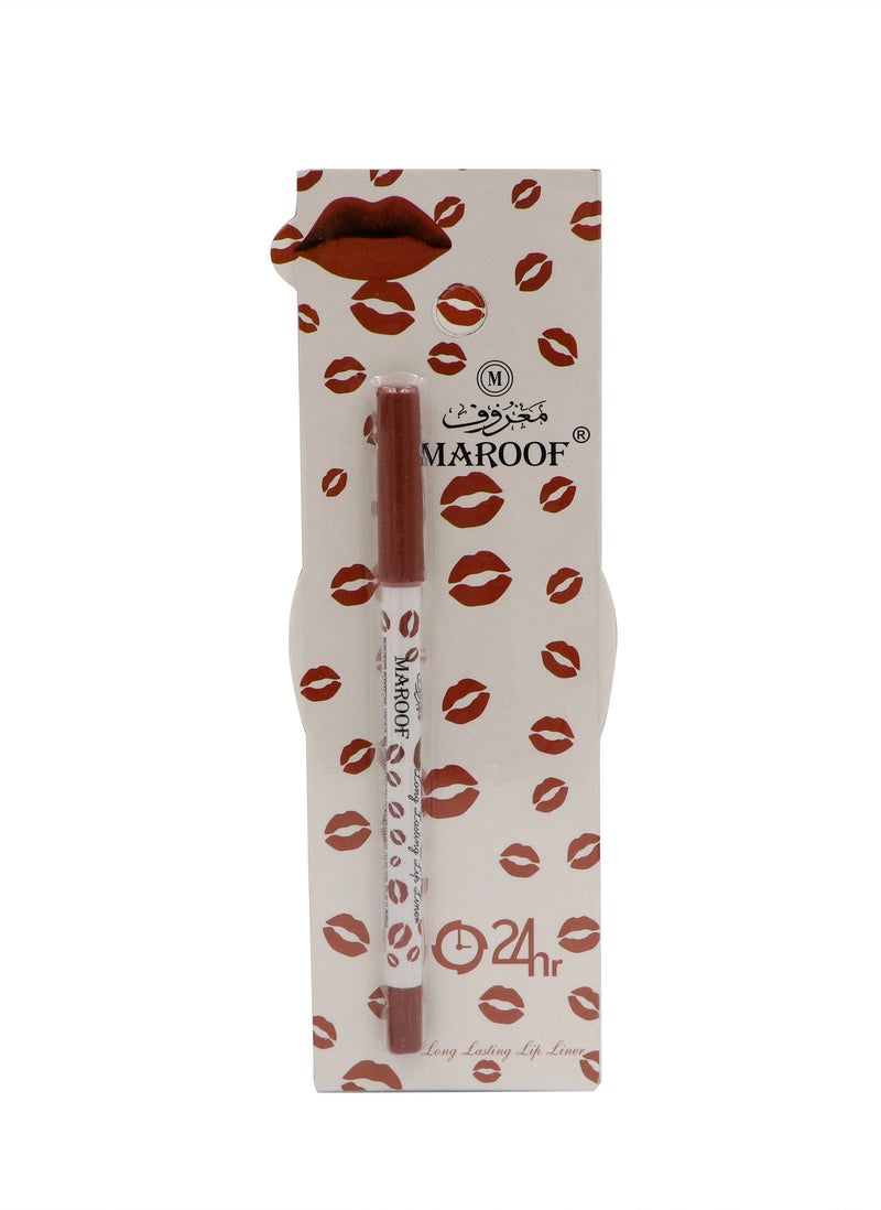 MAROOF قلم تحديد الشفاه غير اللامع القابل للسحب والمضاد للماء يدوم لمدة 24 ساعة من ماروف، 1.2 جرام - Image 4