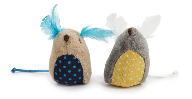 SmartyKat 2 Count Mouse Mates Plush Catnip Cat Toys BrownGray 2 Count - Image 2