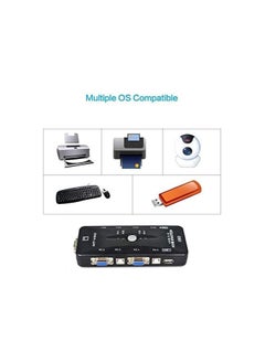 Generic 4-Port HD USB 2.0 KVM Switch Box for PC/Monitor/Keyboard/Mouse Control  - Image 2