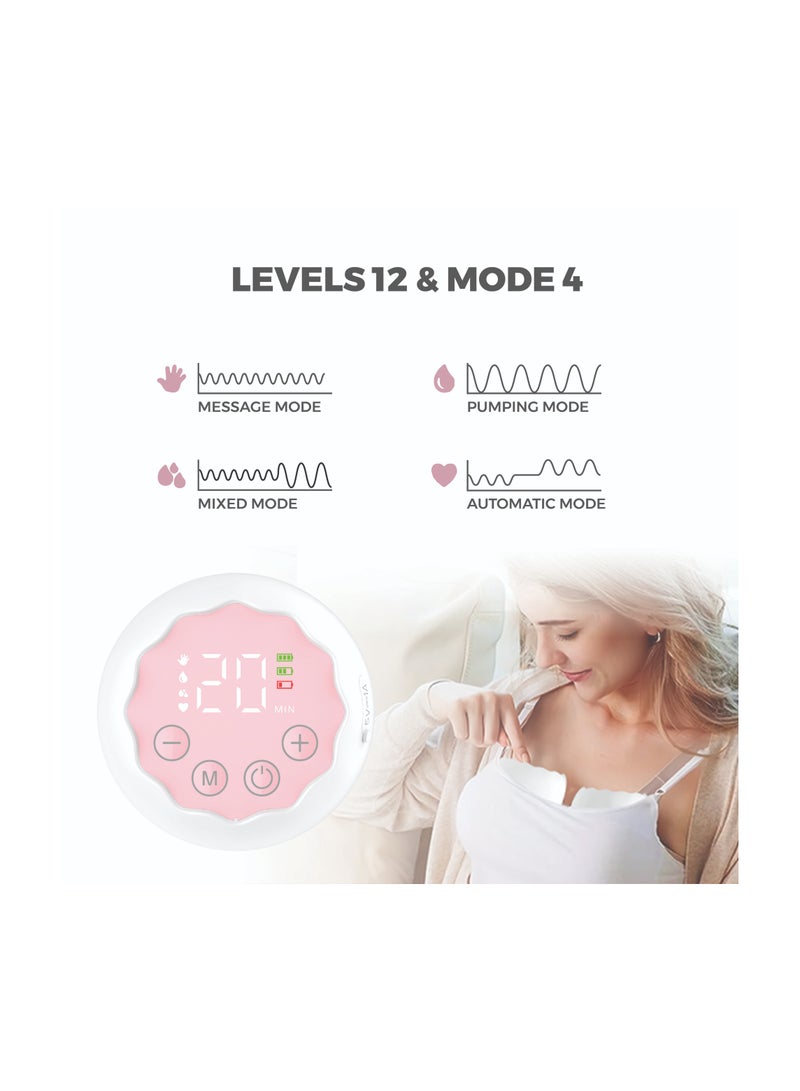 Nurtur Cozi "Flex" Wearable Pump Hands Free Breast Pump,  Express More Milk in Less Time Ultra-Lightweight Wireless Low Noise Single Electric Pump with LCD Display, 150ml - White - Image 5