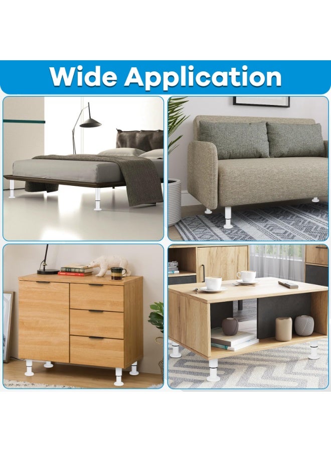 Generic Upgraded Adjustable Metal Furniture Legs, Durable Cabinet Leg Accessories for Sofa/Bed/Desk/Sofa/Table/Chair/Dressing Table, 4-Piece Set Replacement Furniture Legs - Image 5