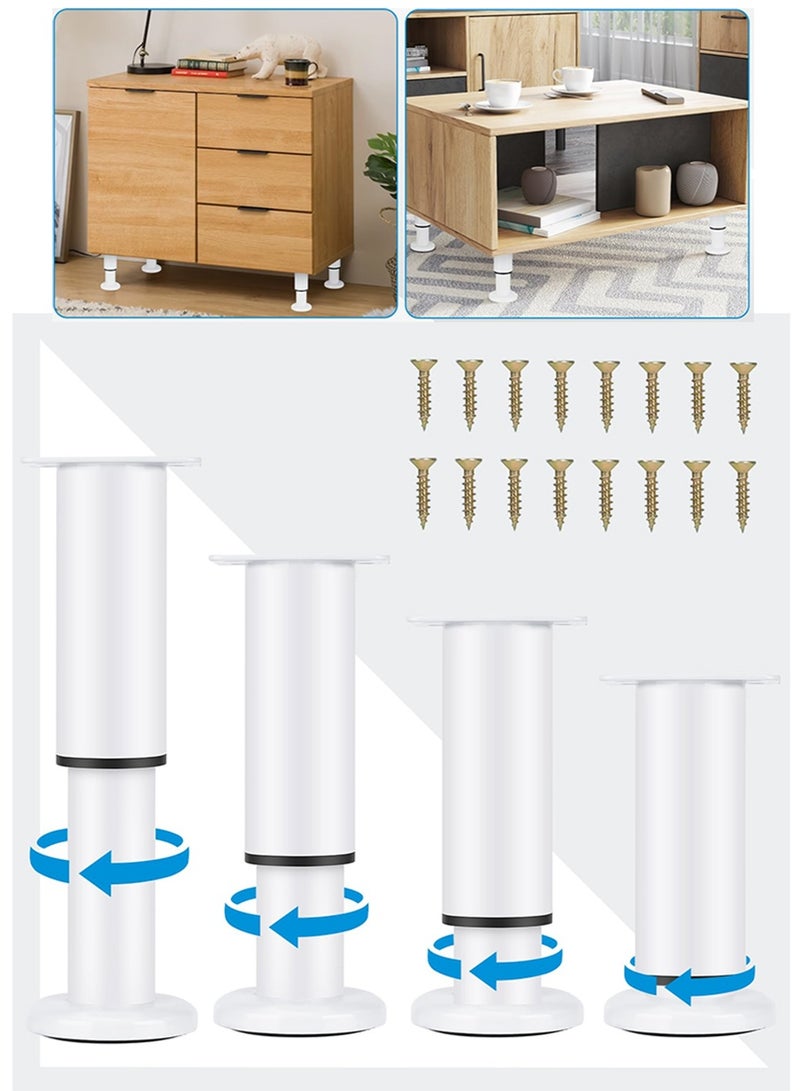 Generic Upgraded Adjustable Metal Furniture Legs, Durable Cabinet Leg Accessories for Sofa/Bed/Desk/Sofa/Table/Chair/Dressing Table, 4-Piece Set Replacement Furniture Legs - Image 1