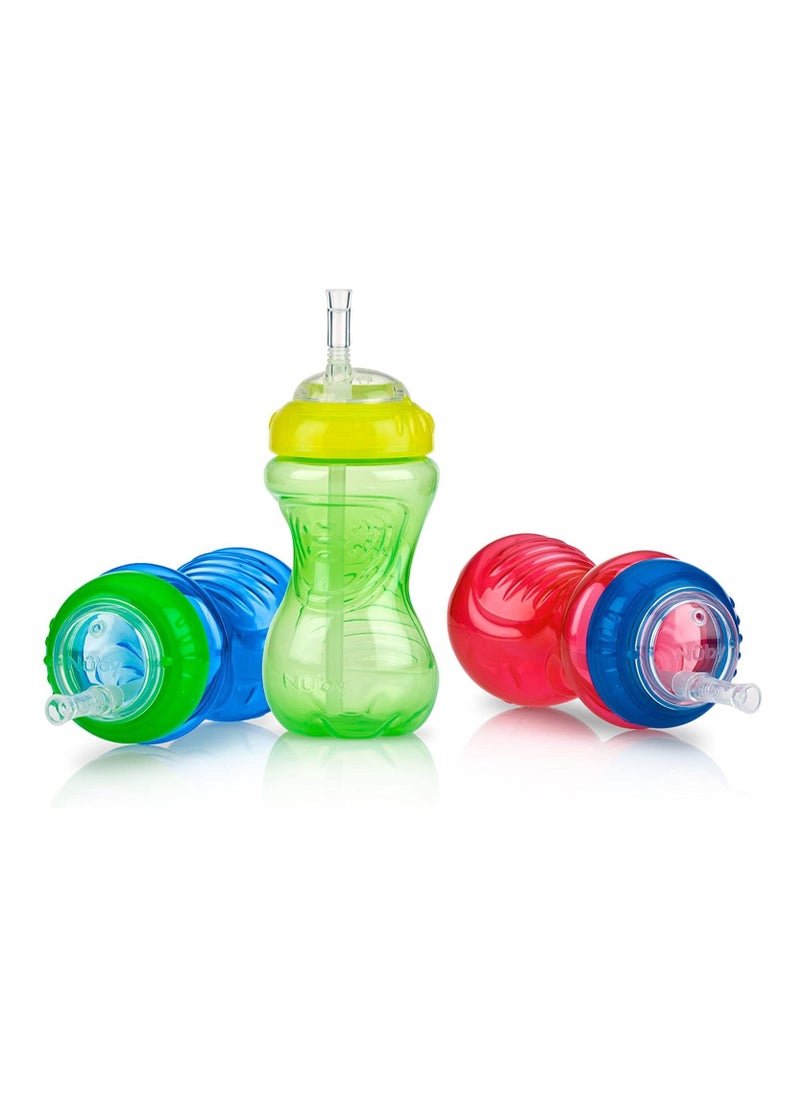 Nuby Nuby 3 Piece Boy No Spill Cup with Flex Straw  - Image 2