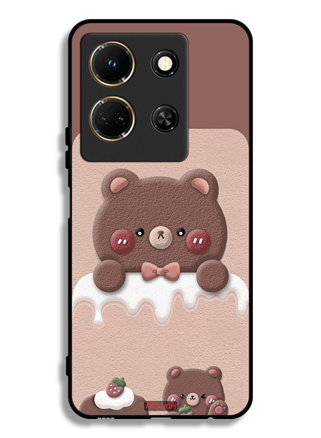 Tolwak Infinix Note 30 Protective Case Cover Bear Strawberry - Image 1