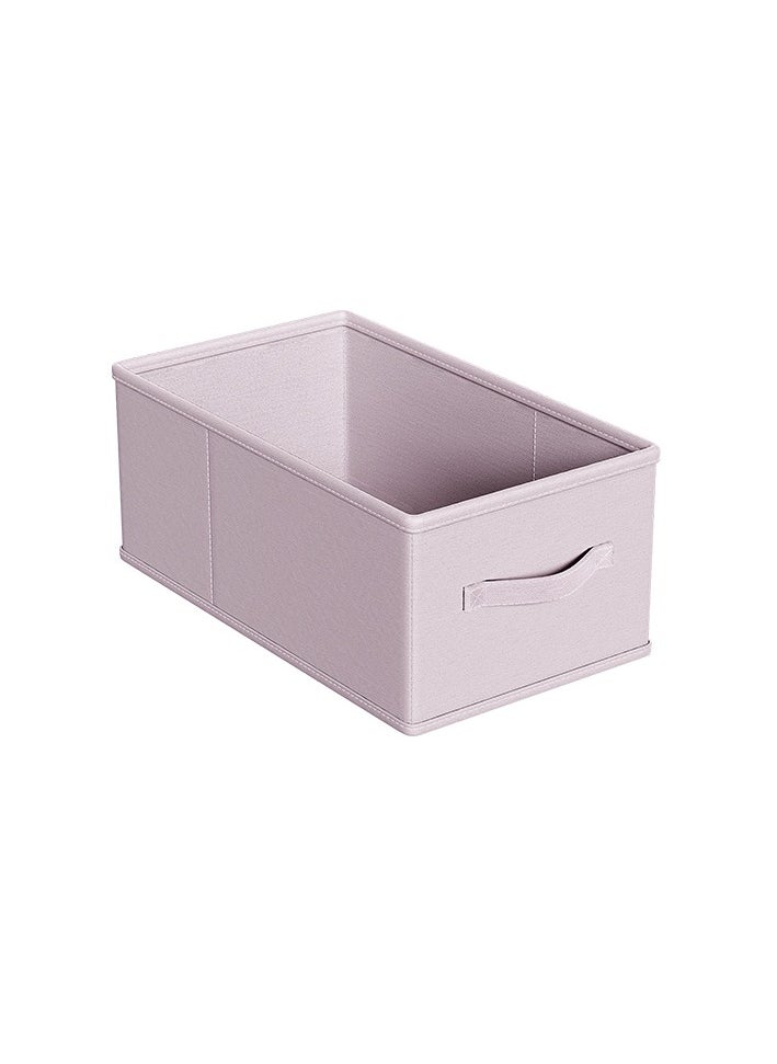 DrSleeep Light Pink Storage Basket with Handles - Durable Polyester Fabric, and Sturdy MDF Base - Compact and Stylish Design for Home Organization - 45x26x18cm  - Image 1