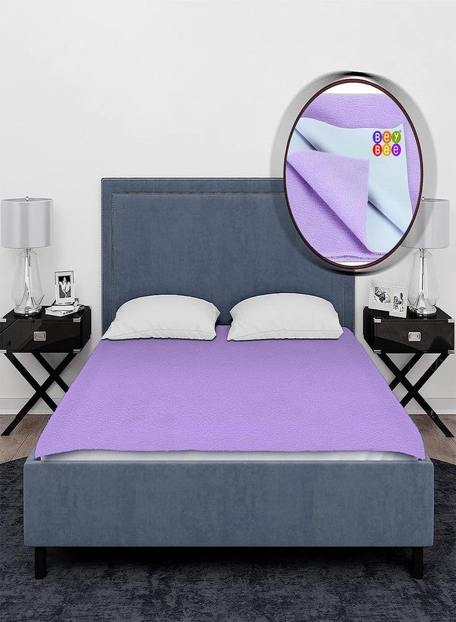 Bey Bee BeyBee Cotton Quickly Dry Sheet for Baby Large Size Double Bed (Voilet, Double Bed Size- 200Cm X 260Cm) - Image 1