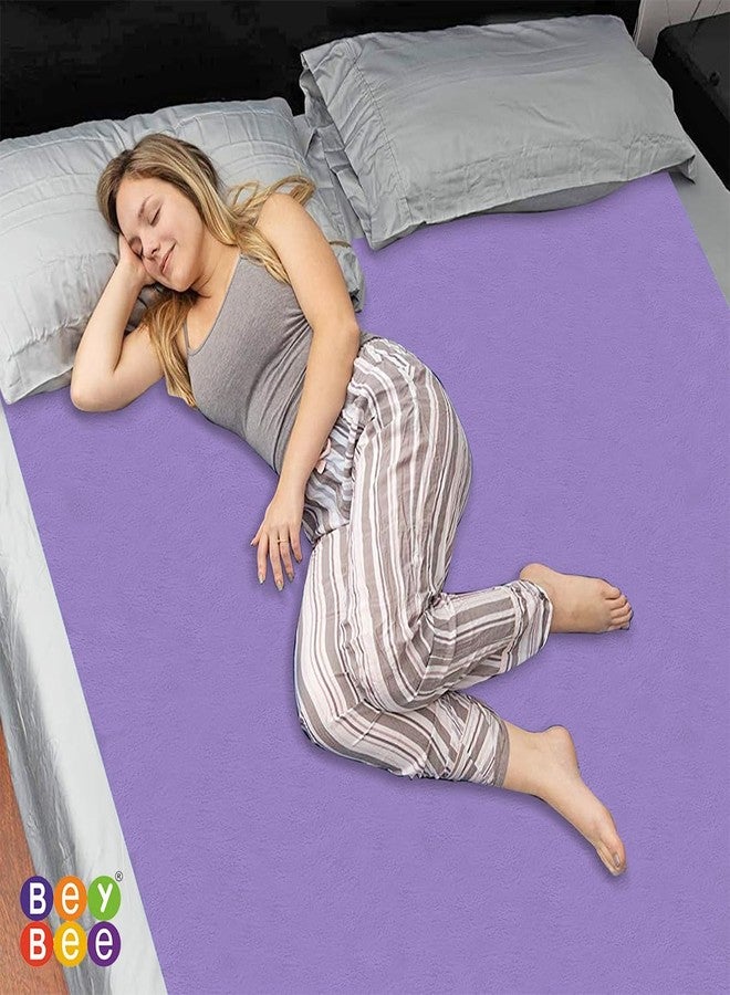 Bey Bee BeyBee Cotton Quickly Dry Sheet for Baby Large Size Double Bed (Voilet, Double Bed Size- 200Cm X 260Cm) - Image 4