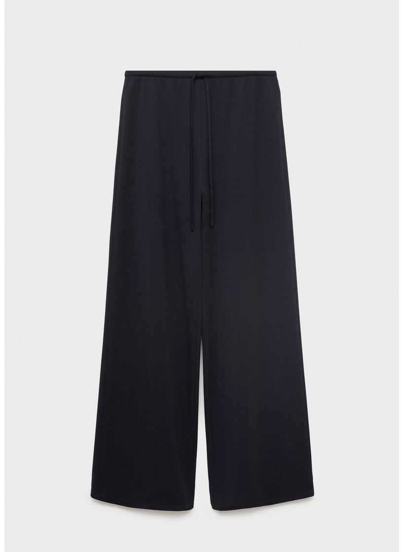 MANGO Wideleg Trousers With Elastic Waist  - Image 5