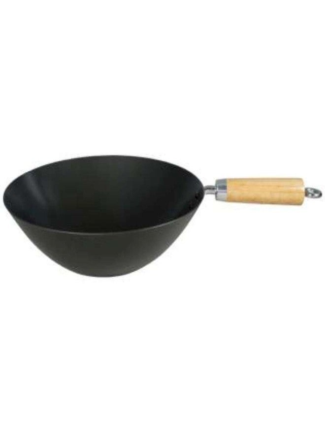 Dexam Heavy Gauge Non Stick Carbon Steel Wok 30cm/12-inch - Image 1