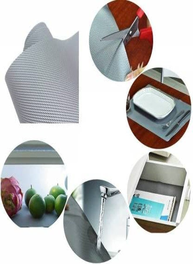 DBR 20 Mtrs EVA Anti-Slip Mat for Fridge, Kitchen Drawer,Shelf Liner (1 Roll, 20 Mtrs) Gray - Image 3