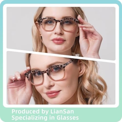 LianSan 2 Units Bifocal Reading Glasses for Women with Spring Hinge Ladies Stylish Top Clear Blue Light Blocking Readers,BY-TTPK 1.50 - Image 2