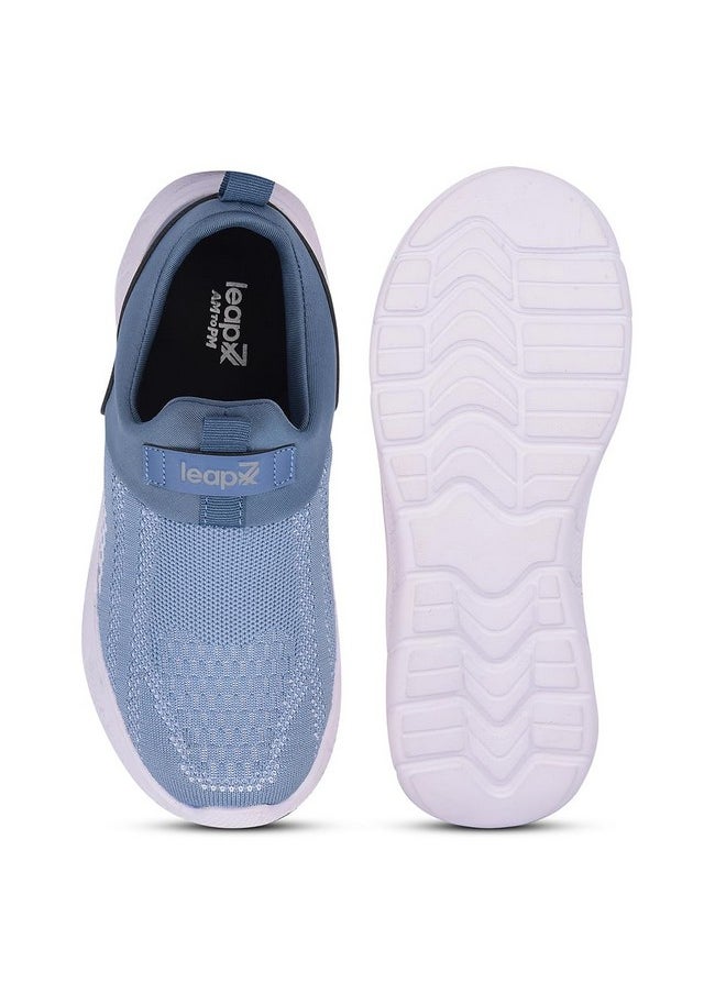 Liberty - Liberty LEAP7X BOSTER-L2E Sports Shoes for Women with Knitted Upper | EVA Sole, Slip-on Style| Memory Foam Insole | Comfortable Footbed | Walking, Gym & Outdoor Wear-3 UK (36 EU-Blue) - Image 1