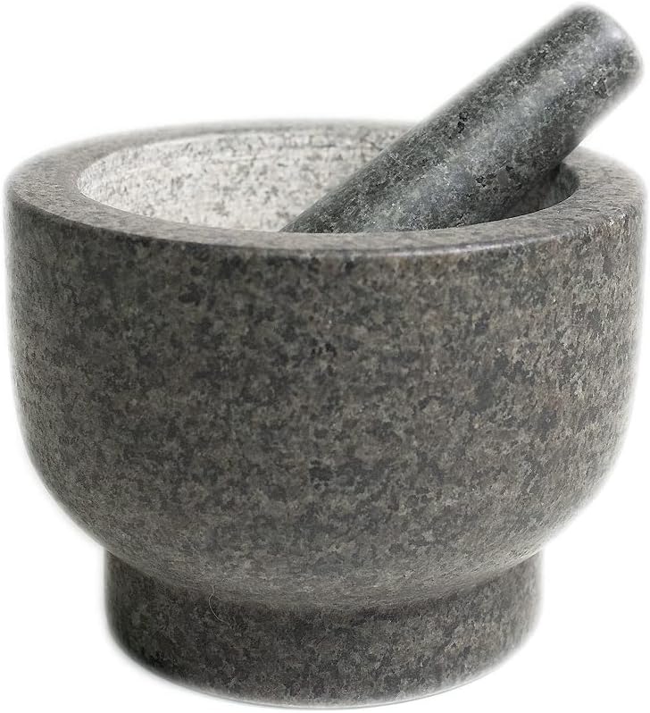 Cilio by Frieling Goliath Natural Granite Mortar and Pestle Set, Grinder for Spices and Seeds, 5 Inches Tall - Image 1