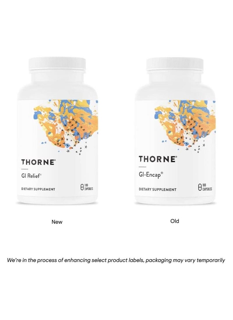 Thorne - GI-Relief- Botanical Supplement For GI Tract Support - 180 Capsules - Image 1