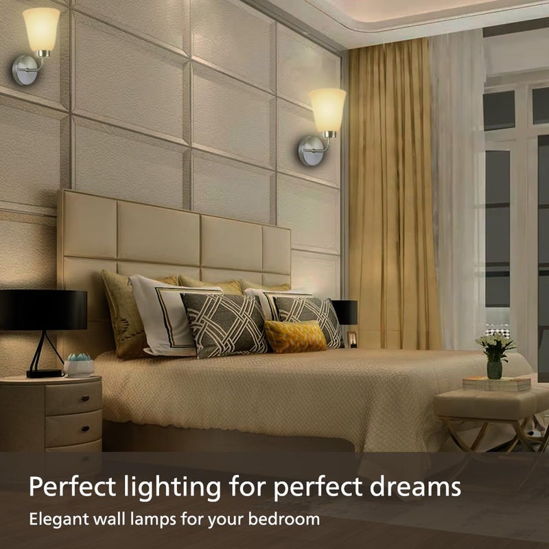 Philips فانوس حائط فليبس ترامبيت النيكل | مصباح حائط داخلي زخرفي لغرفة النوم والقاعة | قاعدة المصباح: E27 (المصباح غير متضمن) - Image 4