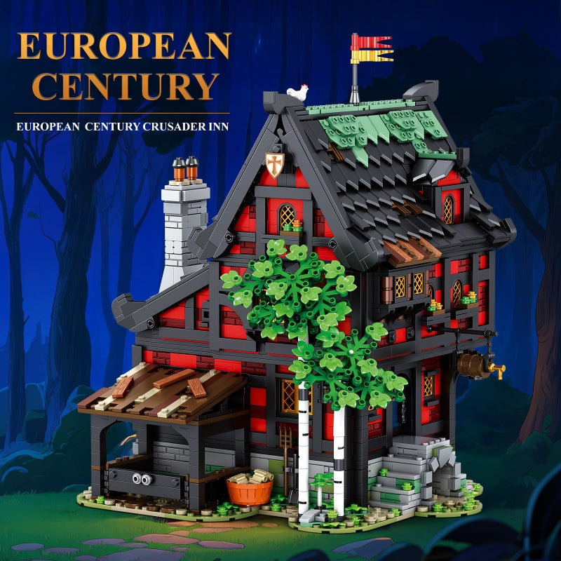 Reobrix Medieval Inn Building Set 66017, European Century Tavern for Home&Office Display, Medieval Collectible Architecture Model Kits, Creative Construction Gifts for Adults 14+ - Image 2