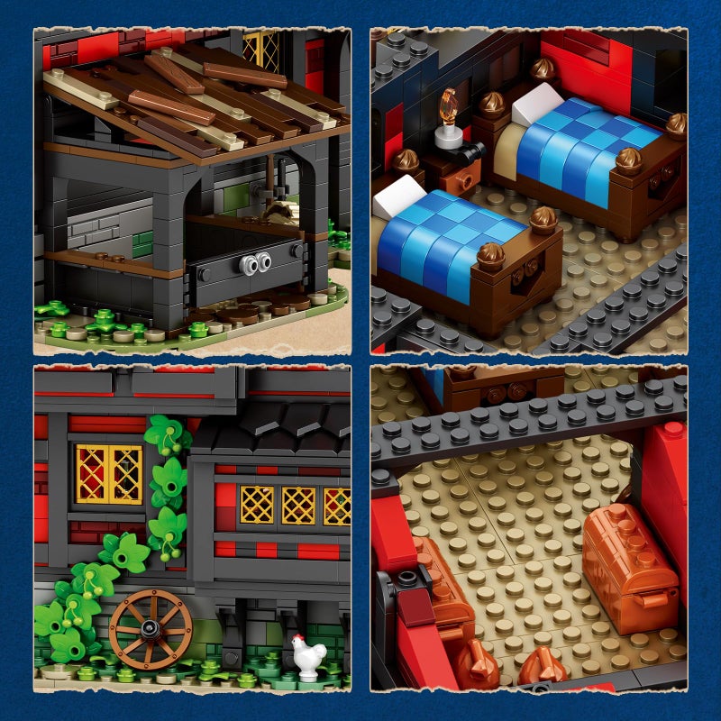 Reobrix Medieval Inn Building Set 66017, European Century Tavern for Home&Office Display, Medieval Collectible Architecture Model Kits, Creative Construction Gifts for Adults 14+ - Image 3