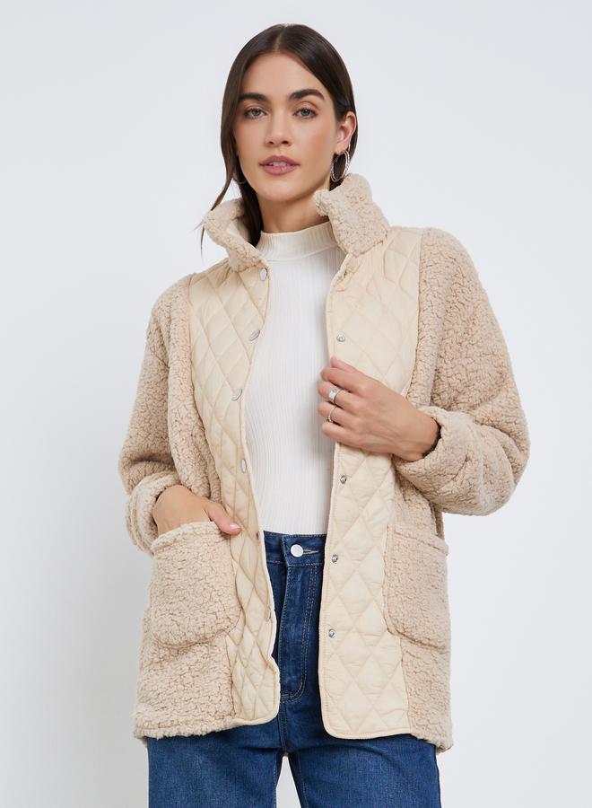 ستايلي جاكيت بتفاصيل فرو صناعي - Image 3