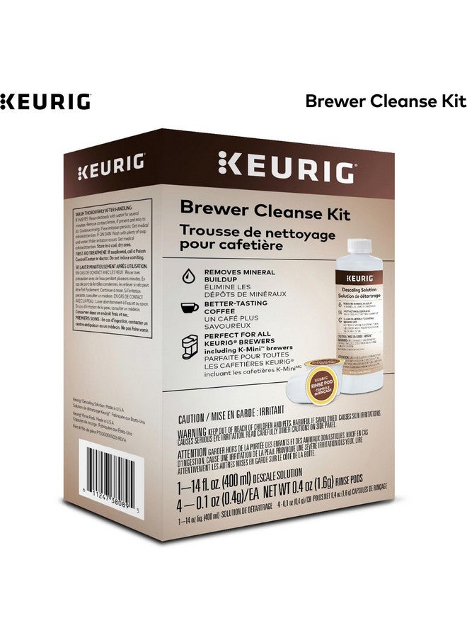 Keurig مجموعة تنظيف ماكينة القهوة كيريج للصيانة تشمل محلول إزالة الترسبات وكبسولات الشطف، متوافقة مع ماكينات القهوة كيريج كلاسيك/1.0 و2.0 كيب كاب، 4 قطع - Image 3