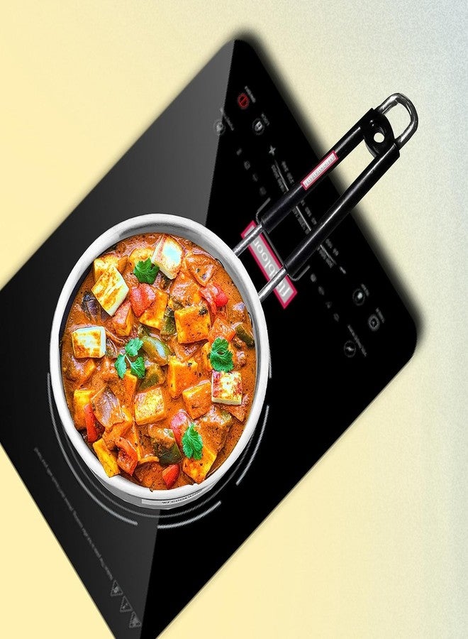Flixbloom Stainless Steel Sauce pan/Tea Pan/Milk Pan & Pot/Induction Base Cookware Set Saucepan with Handle (3.2 Litre) - Image 1
