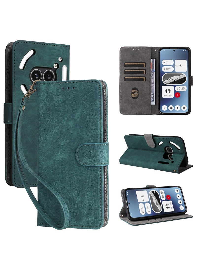 For Nothing Phone 2a / 2a Plus Cover, PU Leather Magnetic Adsorption Flip Cover, RFID Nti-Theft Brush Wallet Case - Image 1
