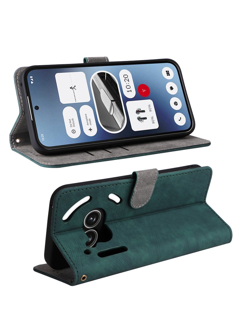 For Nothing Phone 2a / 2a Plus Cover, PU Leather Magnetic Adsorption Flip Cover, RFID Nti-Theft Brush Wallet Case - Image 2