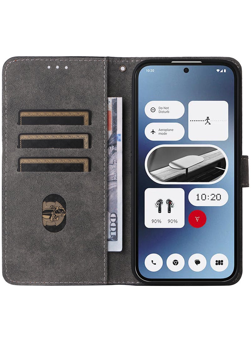 For Nothing Phone 2a / 2a Plus Cover, PU Leather Magnetic Adsorption Flip Cover, RFID Nti-Theft Brush Wallet Case - Image 5