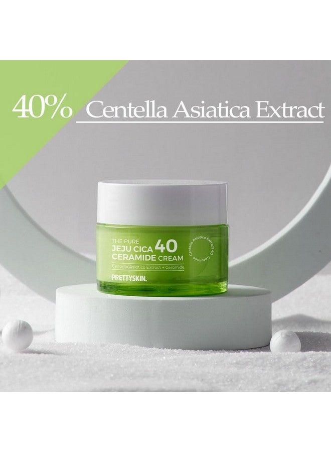 PRETTYSKIN PS.PRETTYSKIN Centella Asiatica Extract 40% Korean skin care Moisturizing Facial Cream 1.75fl.oz.(52ml) with Hyaluronic Acid, Ceramide & Shea Butter- Helps soothe sensitive and irritated skin - Image 2
