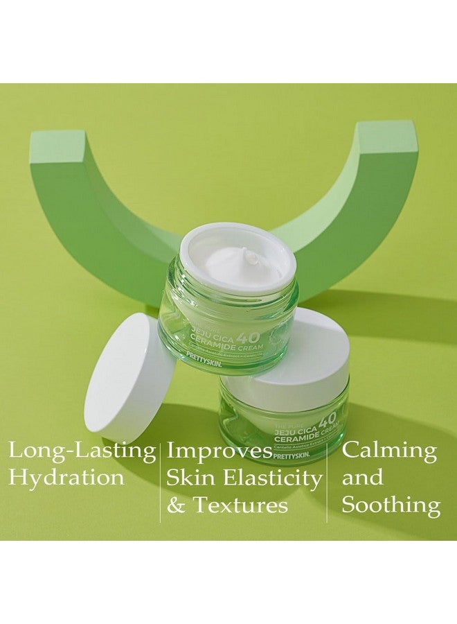 PRETTYSKIN PS.PRETTYSKIN Centella Asiatica Extract 40% Korean skin care Moisturizing Facial Cream 1.75fl.oz.(52ml) with Hyaluronic Acid, Ceramide & Shea Butter- Helps soothe sensitive and irritated skin - Image 3