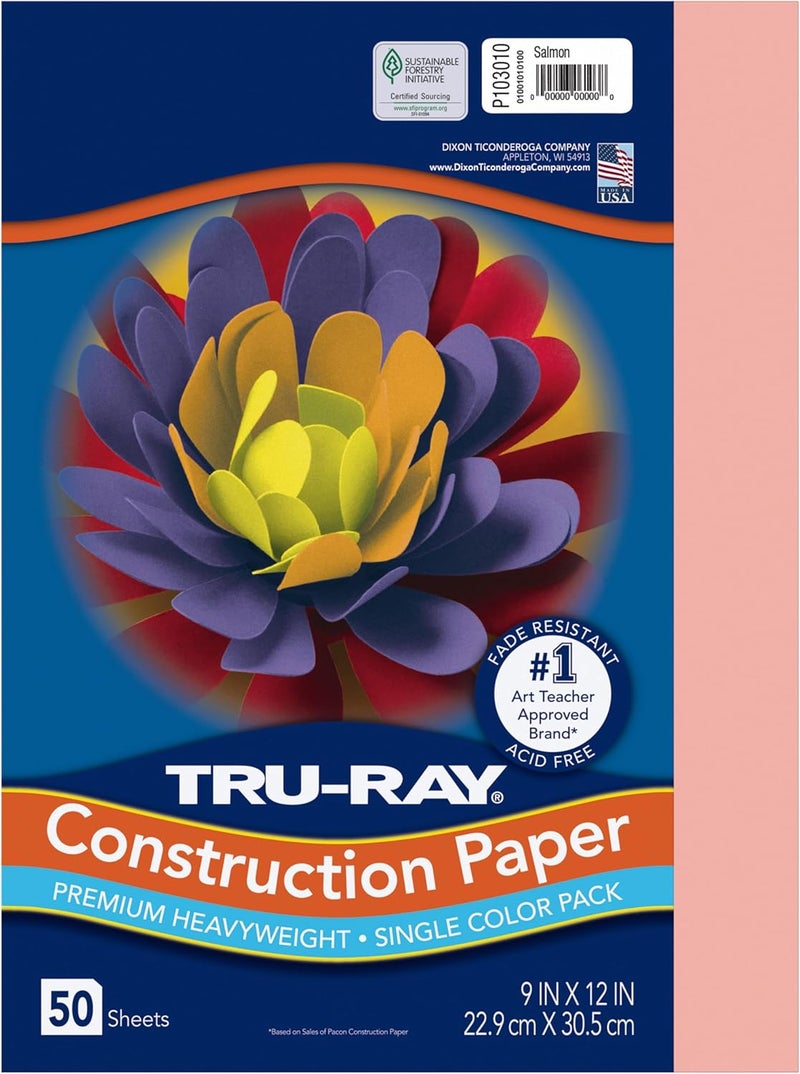 TRU-RAY ورق بناء باكون 103010، 76 رطل، 9 × 12، سمك، 50 ورقة/عبوة - Image 1