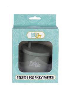 Babies Basic Multi Purpose 2 In 1 Silicone Cup With Interchangable Straw And Snack Lid  - Image 5