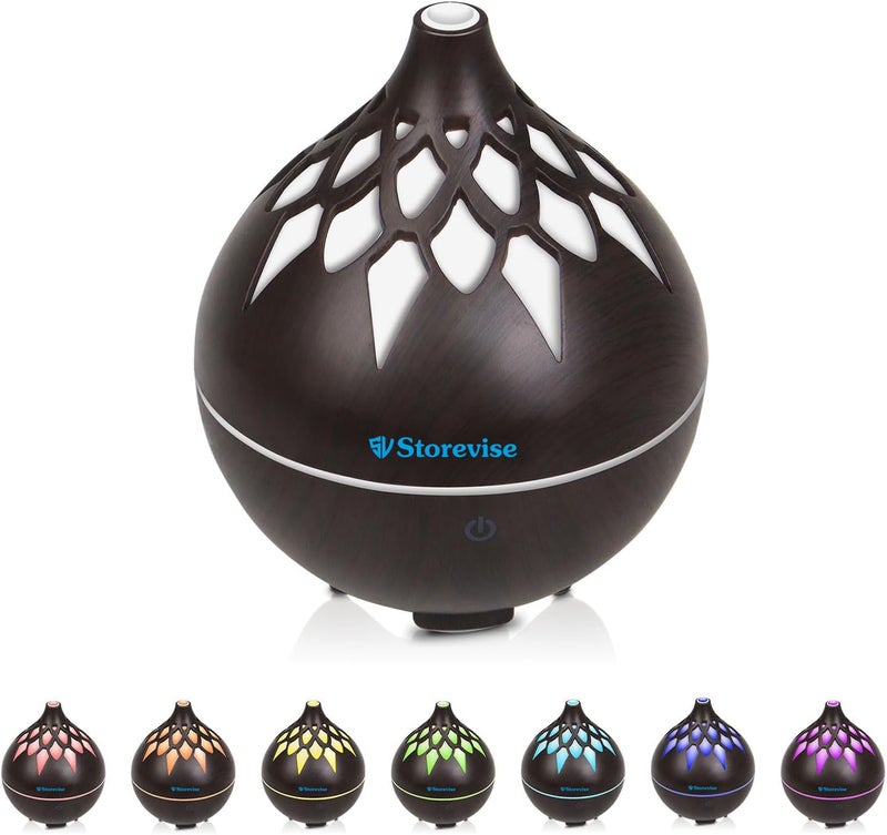 STOREVISE Aroma Essential Oil Diffusers Humidifier with Remote Diffusers for Essential Oils Large Room 7 Colors Aromatherapy Oil Diffuser with Cool Mist for Car Office Room Bedroom - Image 1