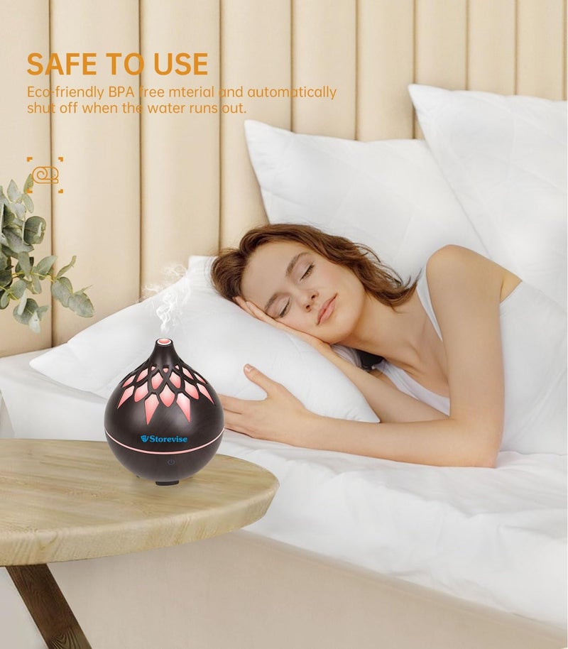 STOREVISE Aroma Essential Oil Diffusers Humidifier with Remote Diffusers for Essential Oils Large Room 7 Colors Aromatherapy Oil Diffuser with Cool Mist for Car Office Room Bedroom - Image 5