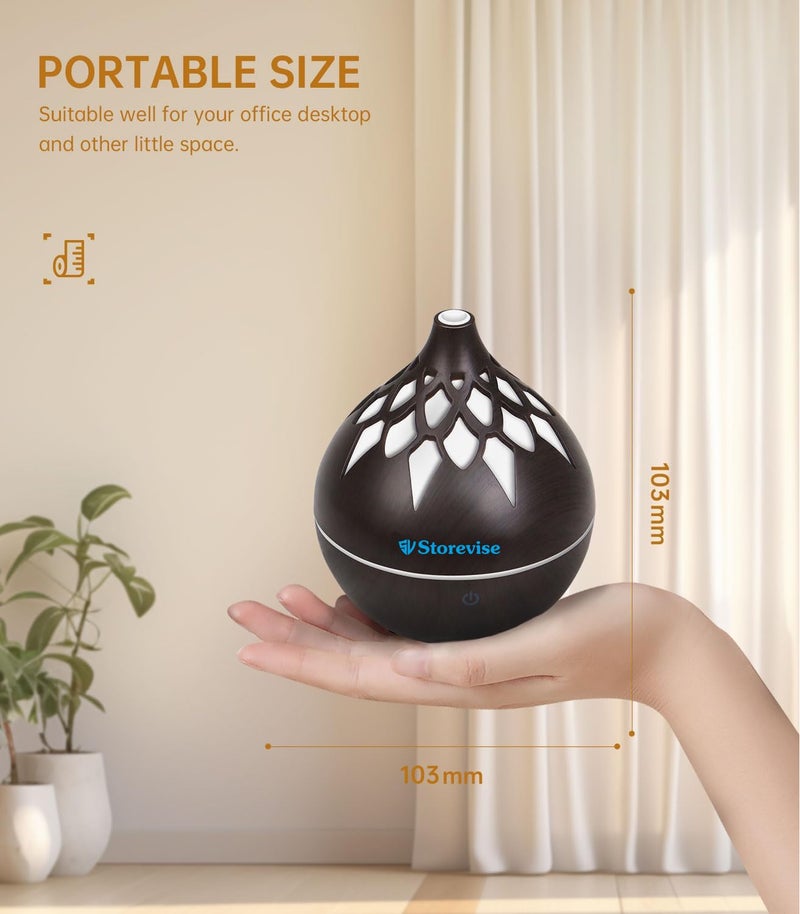 STOREVISE Aroma Essential Oil Diffusers Humidifier with Remote Diffusers for Essential Oils Large Room 7 Colors Aromatherapy Oil Diffuser with Cool Mist for Car Office Room Bedroom - Image 2