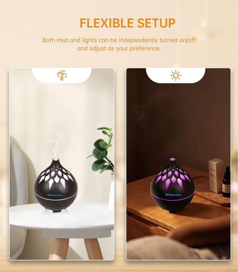 STOREVISE Aroma Essential Oil Diffusers Humidifier with Remote Diffusers for Essential Oils Large Room 7 Colors Aromatherapy Oil Diffuser with Cool Mist for Car Office Room Bedroom - Image 4
