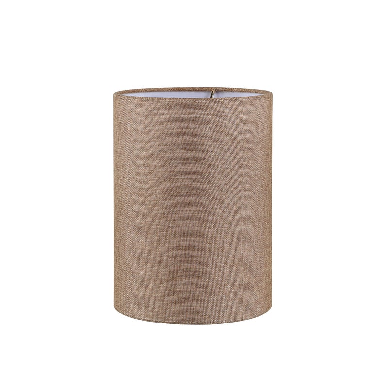 Aspen Creative أسبن كرييتيف 31621 مصباح ظل بشكل أسطوانة مع هيكل عنكبوتي باللون البني 8 × 8 × 11