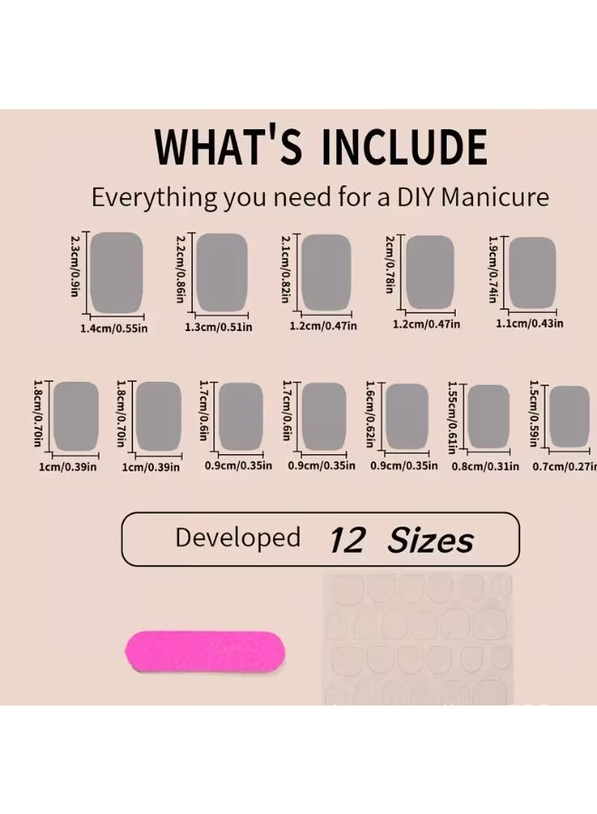 Goolsky Short Square Press On Nails, Black Vine Design Fake Nails,Full Cover False Nails For Women And Girls - Image 3