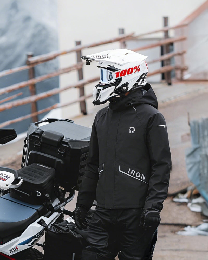 RIDEIRON Motorcycle Rain Gear, Rain Suit for Men & Women Waterproof Jacket and Pants Breathable Reflective Raincoat for Riding, Fishing, Golf, Hunting, Camping L - Image 2