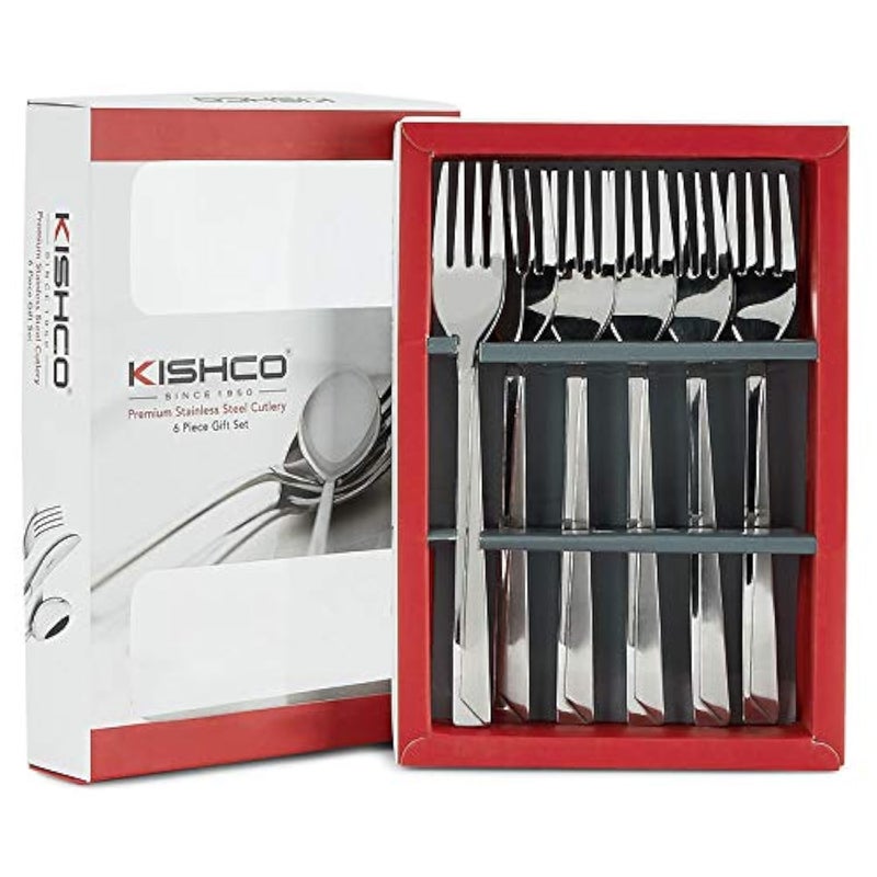 Kishco Stainless Steel Olympus DessertDinner Fork Pack of 6 - Image 1