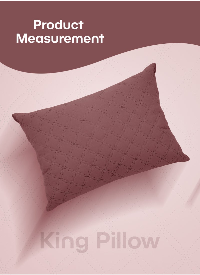 GOODNIGHT Cotton Plus Pillow Hypoallergenic Side And Back Sleeping Pillows For Neck And Shoulder Support chestnut  - Image 3