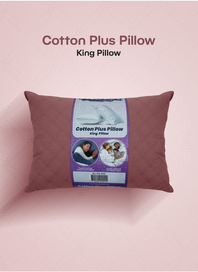 GOODNIGHT Cotton Plus Pillow Hypoallergenic Side And Back Sleeping Pillows For Neck And Shoulder Support chestnut  - Image 5