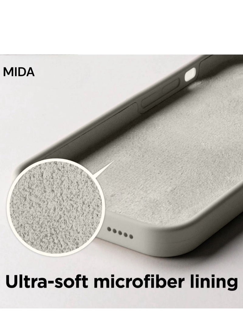 Mida iPhone 15 Silicone Case Cover, full body protection case with a soft silky feel, shockproof cover with microfiber lining  - Image 2