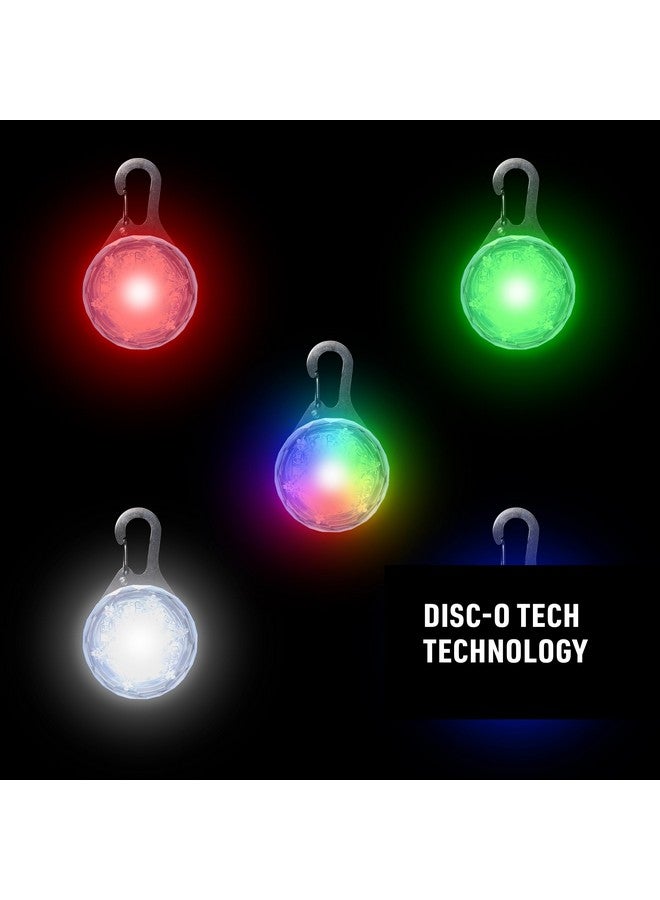 نايت آيز مصباح طوق نايت إيزي سبوتليت القابل لإعادة الشحن - مصباح ديسكو كارابينر لأطواق الكلاب - قابل لإعادة الشحن مع سلسلة مفاتيح من الفولاذ المقاوم للصدأ - طوق كلب متوهج للسلامة - مجوهرات ديسك-أو التقنية - Image 2